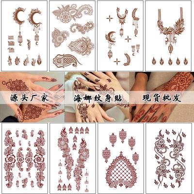 Flower Flower Lace Totem Hand Back Indian Tattoo Sticker