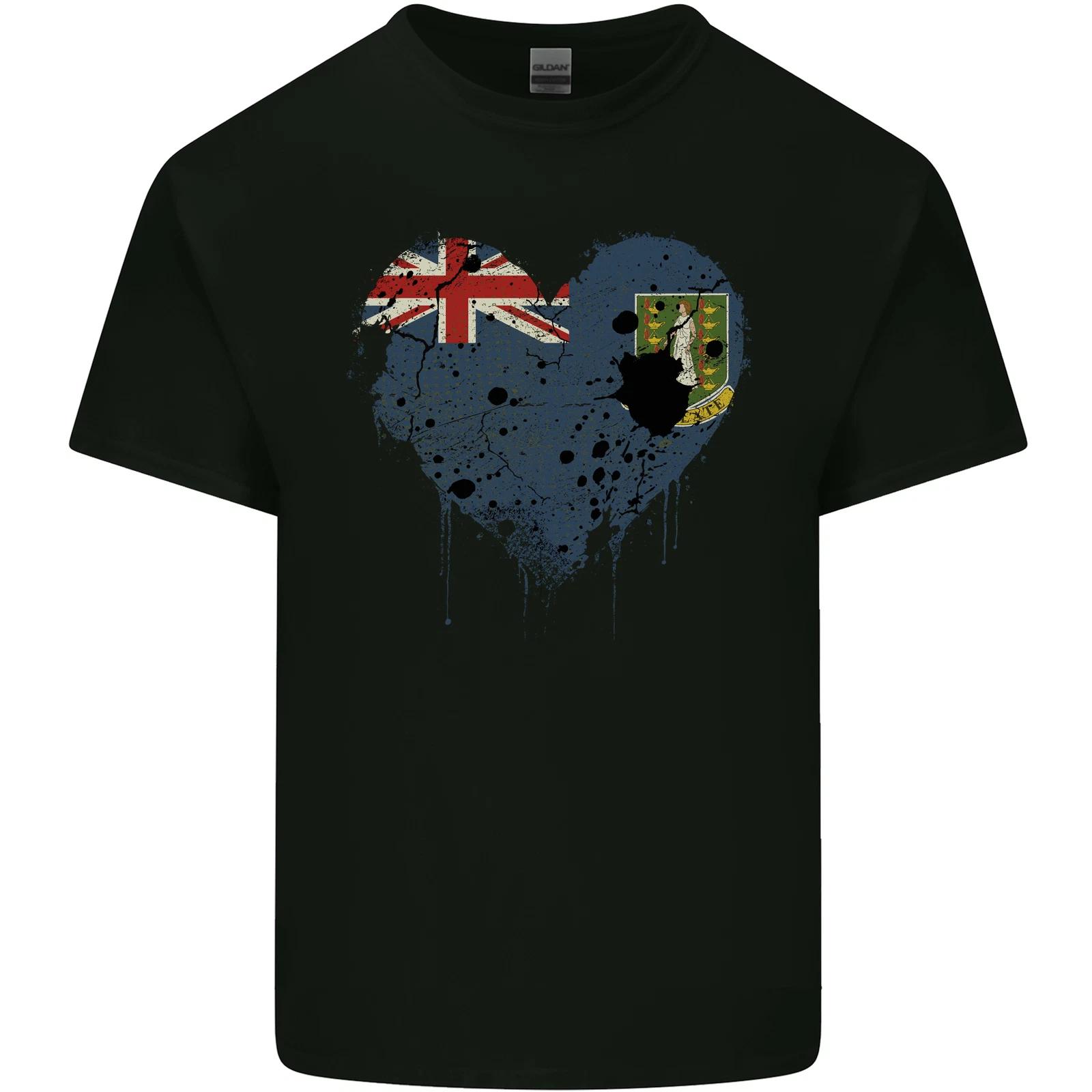 Love Flag Virgin Islands UK Football Kids T-Shirt Childrens L
