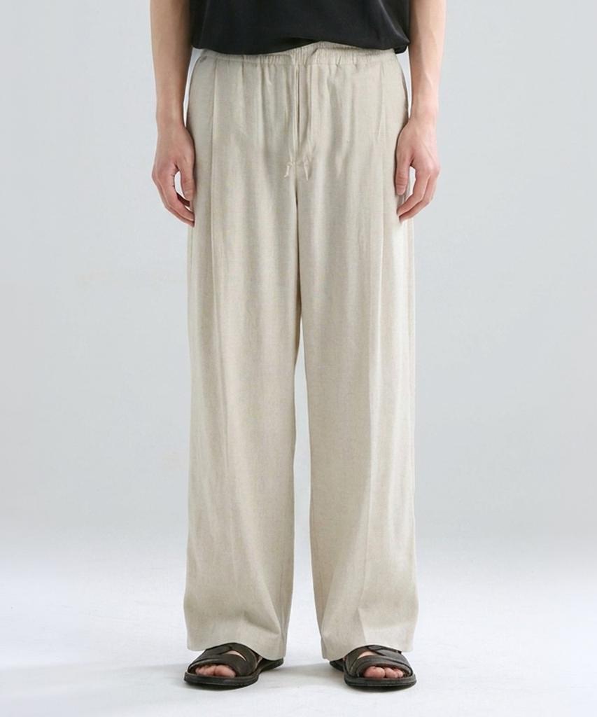 ZPLISH Wide Linen Pants Natural