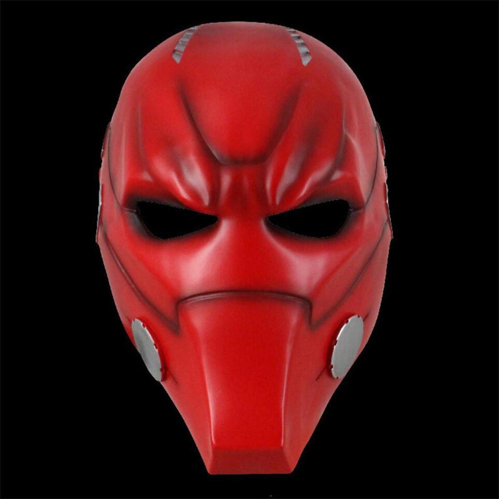 Arkham Knight Maska Red Hood z pryskyřice s hororovým stylem pro cosplay a Halloween