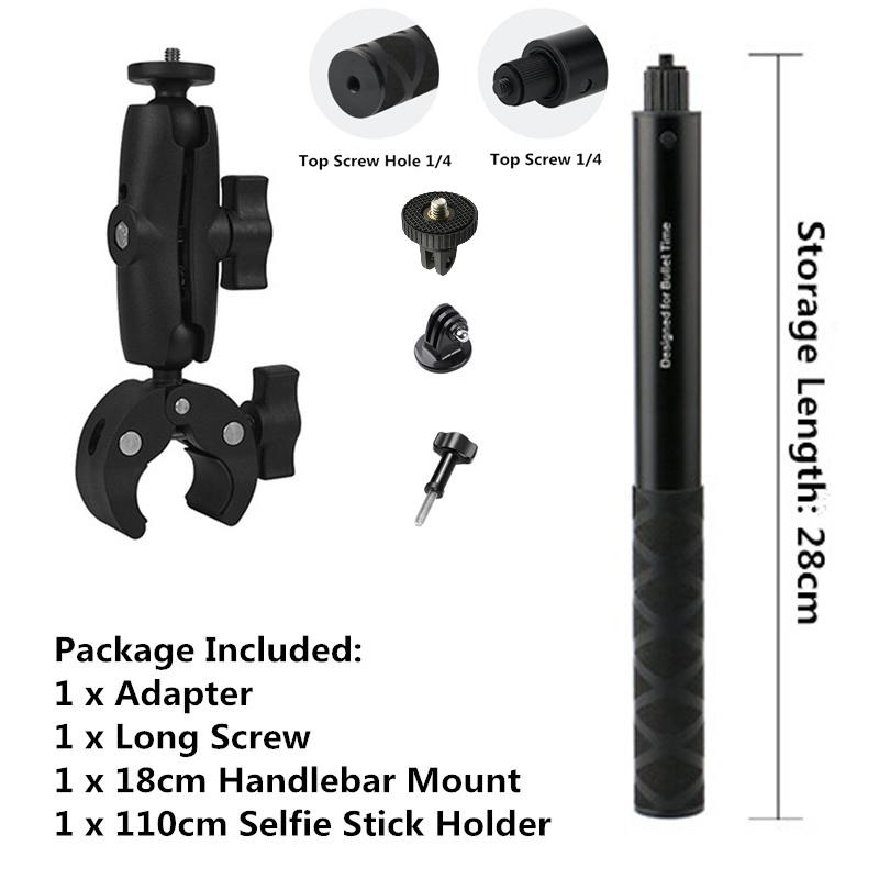 Motorcycle Bicycle Camera Holder Handlebar Mount Bike Bracket for GoPro Hero 13 12 11 10 9 8 DJI Action 5 Pro 4 3 Insta360 X5 X4