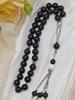 New 10-cent 33-bead solid-color Muslim prayer bracelet, Kaaba pendant, Islamic Tasbih prayer beads