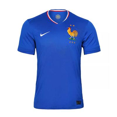 Nike Logo Striped V-neck Short-sleeved Football Jersey for Men - Blue