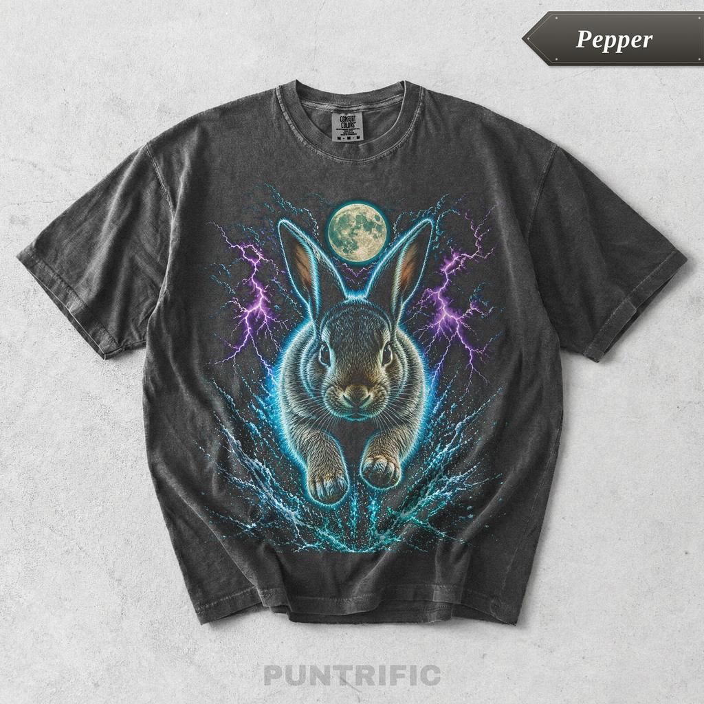 Vintage Rabbit 90s Graphic Tee, Bunny Rabbit Graphic T-Shirt, Nature Lover Gift, Farm Life Shirt, Retro Ocean Tee, Retro Graphic Shirt