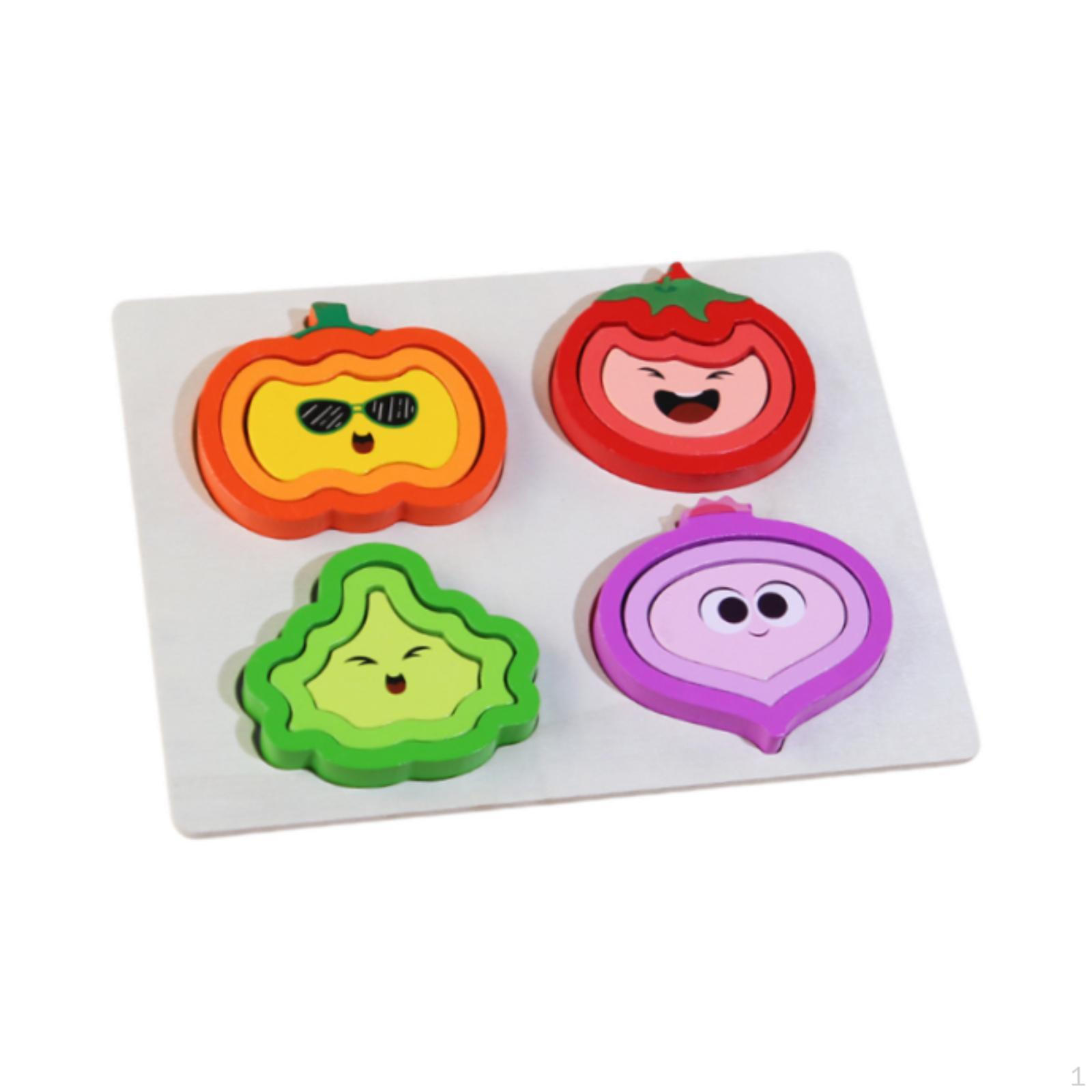 Деревянные пазлы-головоломки Развивающая игрушка Детские игрушки Распознавание цвета — фото 13