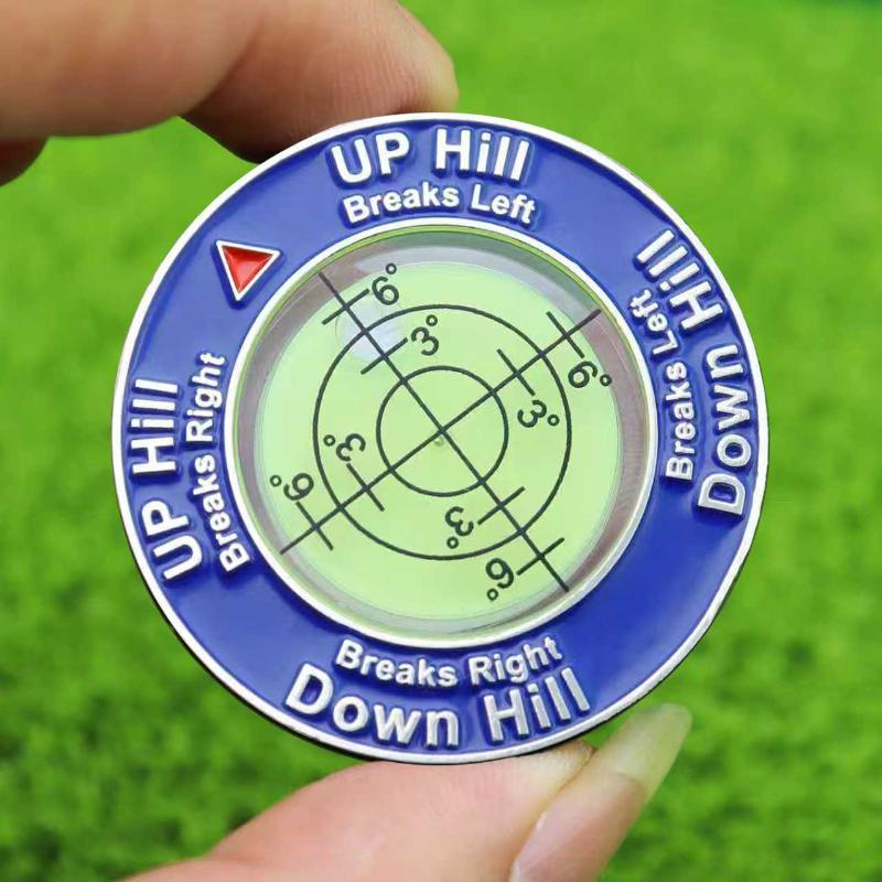 1/2/3Pcs Golf Equipment Golf Putting Reading Aid Bubble Level High Precision Alignment Reader Tools Double-sided Ball Marker 5