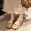 French bag head Mary Jane half slippers women's outer wear 2025 summer new single shoes lazy one pedal cool slippers
