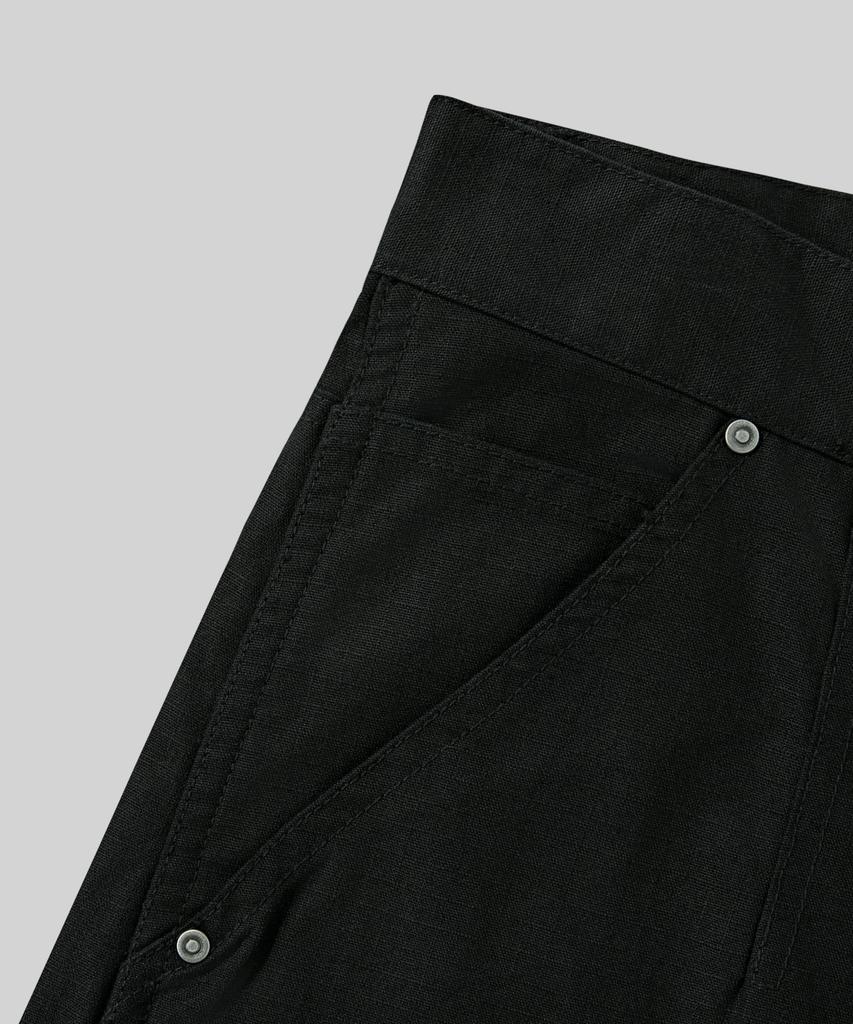Beodeonteu Utility Side Big Pocket Wide Pants [Black]