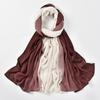 12PCS/LOT Gradiente Cotton Rayon Hijab Scarf High Quality Plain Soft Ombre Muslim Woman Modal Shawls Headscarf Headwraps