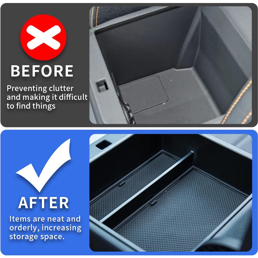 Car Storage Box For Ford Ranger 2025 Auto Central Control Storage Box Armrest Organizer Interior Upgrade Car Accessories