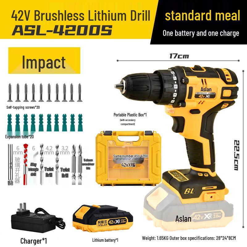 

Aslan 13мм Высокомощная Бесщеточная Аккумуляторная Ударная Дрель