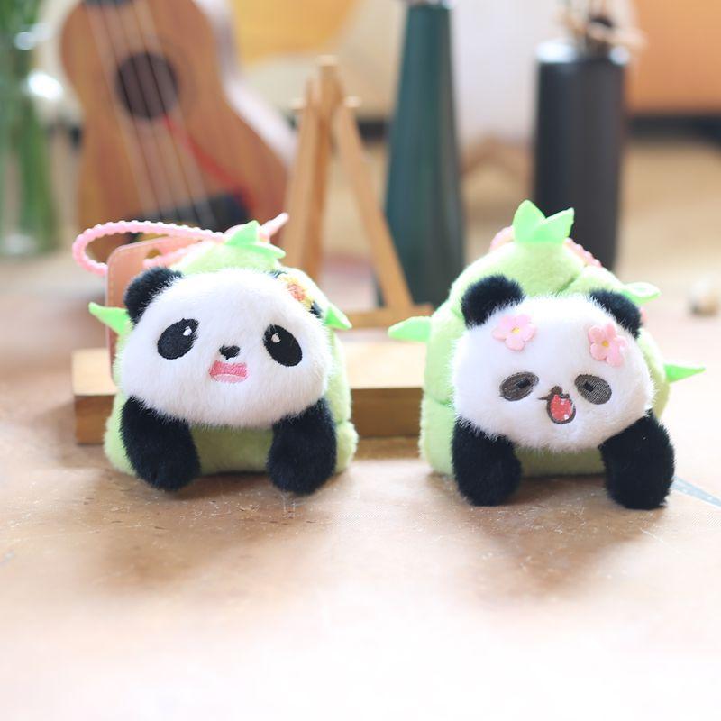 Cute Cute Bamboo Shoots Little Panda Pendant Plush Toy Doll Bag Hanging Decoration Keychain Doll Doll Doll Doll
