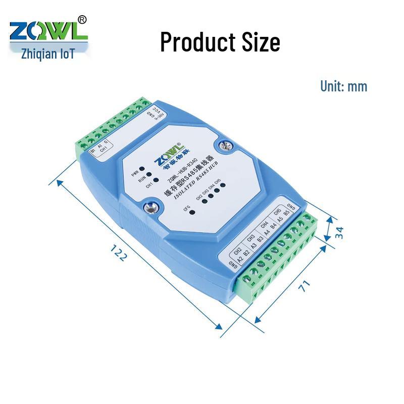 Industrial Isolated RS485 Modbus Multi-Host Hub & Repeater
