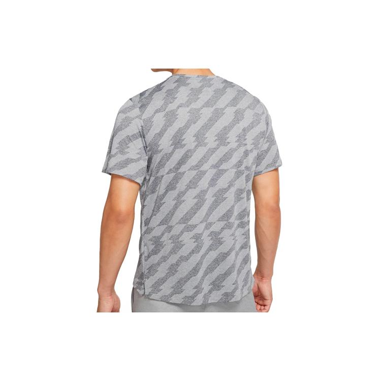 Nike T Shirts Men's Gray Crew Neck Moderate Straight Fit CU5458-010