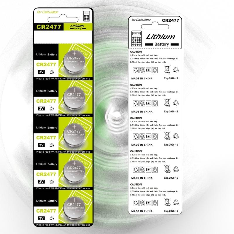 10/5Pcs CR2477 Button Cell Batteries High Performances 3V Power for Electronics Toys and Remote Controls Watches