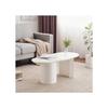 Table Basse - MUVOE - 100 Cm - MDF De Haute Qualité - Blanc - Design Contemporain