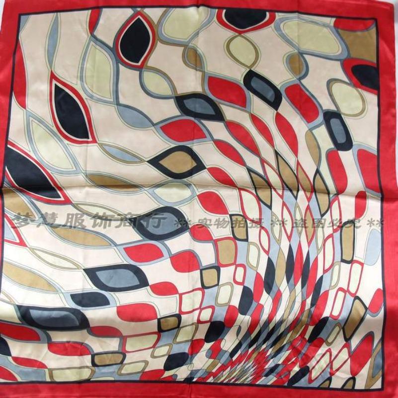 Black Gold Silk Scarves Bufandas Female Scarfs Shawl Fashion Elegant Satin Square Scarves Fall Winter Brand Silk Scarf Hijab