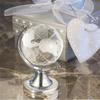 Globo Terrestre in Vetro di Cristallo Rotondo Mappa del Mondo Sfera Trasparente con Supporto Decorazione da Scrivania Strumento Didattico per Bambini Modello da Collezione Regalo