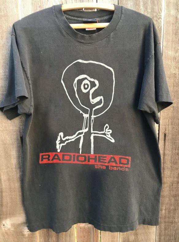 Radiohead The Bends Band Graphic Charcoal Unisex T shirt Men Women KH17966 Unisex T-Shirt XXXXL