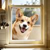 Cute Animal Peeking Window Cling Funny Cat/Dog/Donkey Window Sticker Removable Static Decals for Bedroom