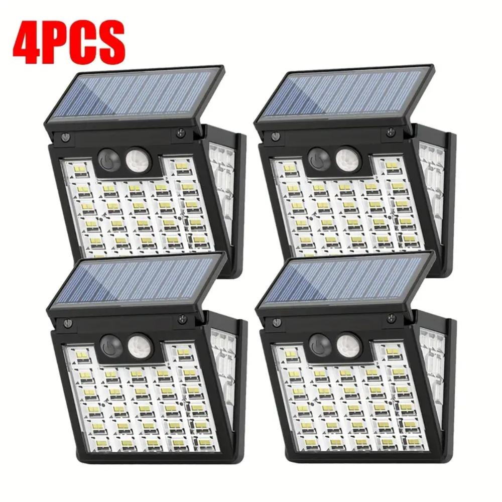 72 LED Outdoor Solar Motion Sensor Wall Lamp Foldable Waterproof 3 Lighting Modes Solar Light for Garden Yard Patio