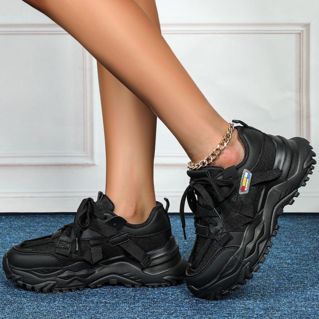 Thick-soled heightening dad shoes mesh surface breathable and comfortable casual sports shoes outdoor couple tide shoes