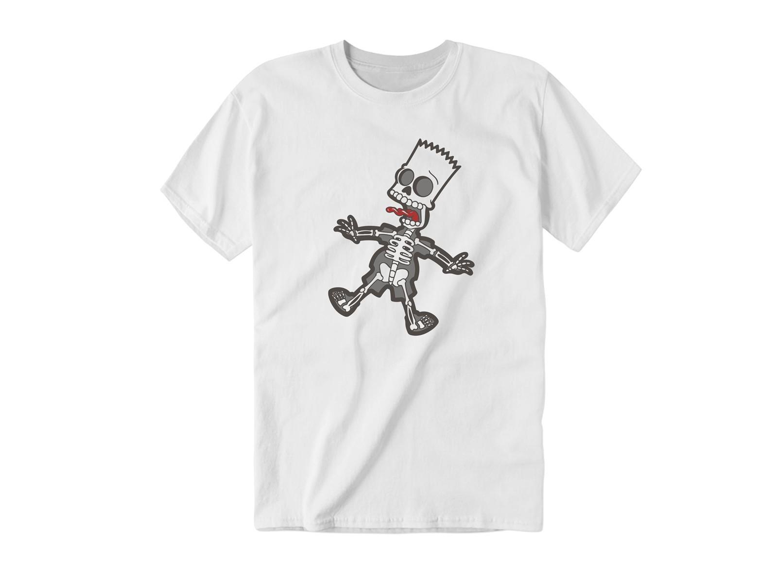 Classic Cartoon Skull Illustration Art Image | Kids & Adult Unisex Tee Tshirt S разноцветный