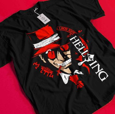 Hellsing Skjorte Alucard T-skjorte Seras Victoria T-skjorte Vampyr T-skjorte Anime Dracula BB344