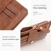 Simple PU Leather Women's Card Bag Zipper Large Capacity Men's Wallet Business Card Holder for Male And Female