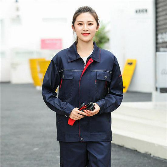 Langarm Arbeitskleidungs-Set für Damen und Herren - Strapazierfähige Uniform für Autoreparatur und Bau