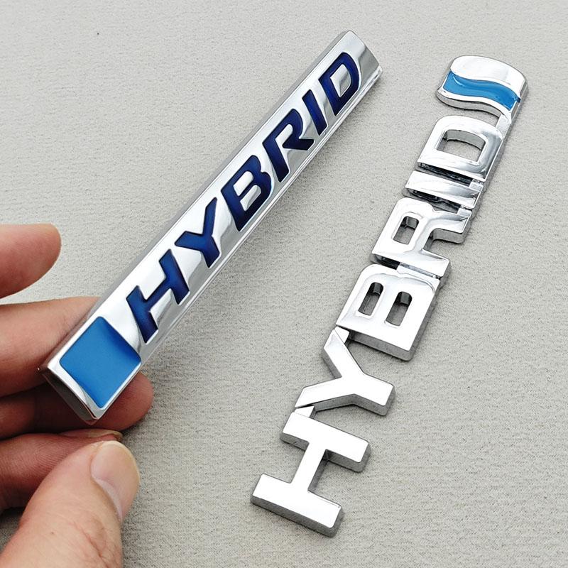 3D Metal Car Sticker Logo HYBRID Fender Side Rear Trunk Badge Emblem For Toyota RAV4 Prius Camry Accord Sienna Auto Accessories