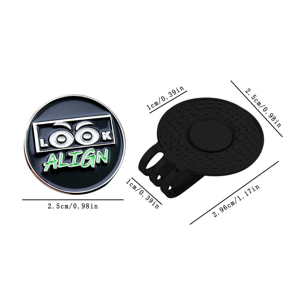

Golf Marker Hat Clip Golf Ball Marker Hat Clip Magnetic Ball Marker Cute Eyes Design Metal Tool Accessories Clamp Easy Attach чёрный