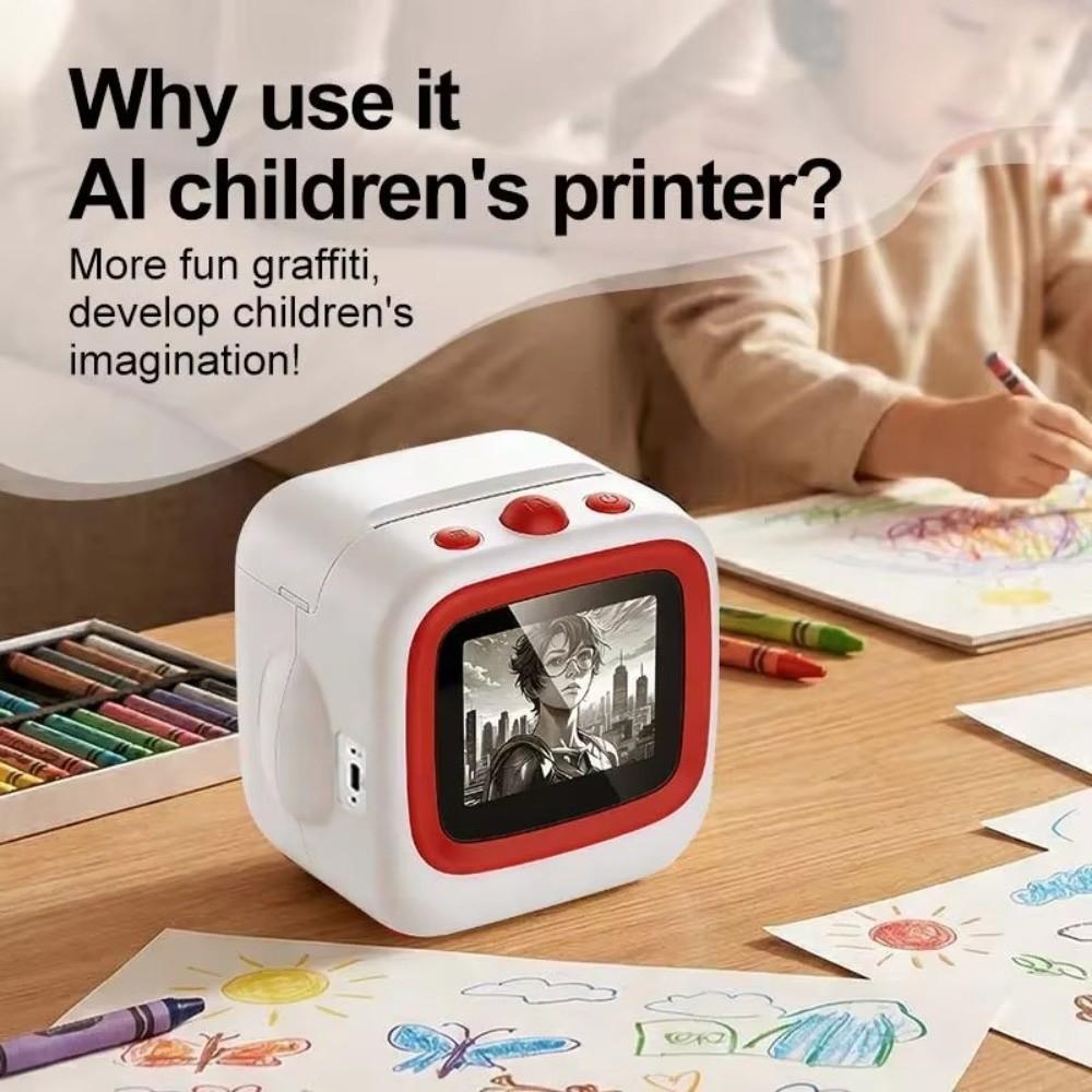 One Click Imaging Pocket Photo Printer 2.4inch HD Screen Thermal Sticker Maker  DIY Journaling