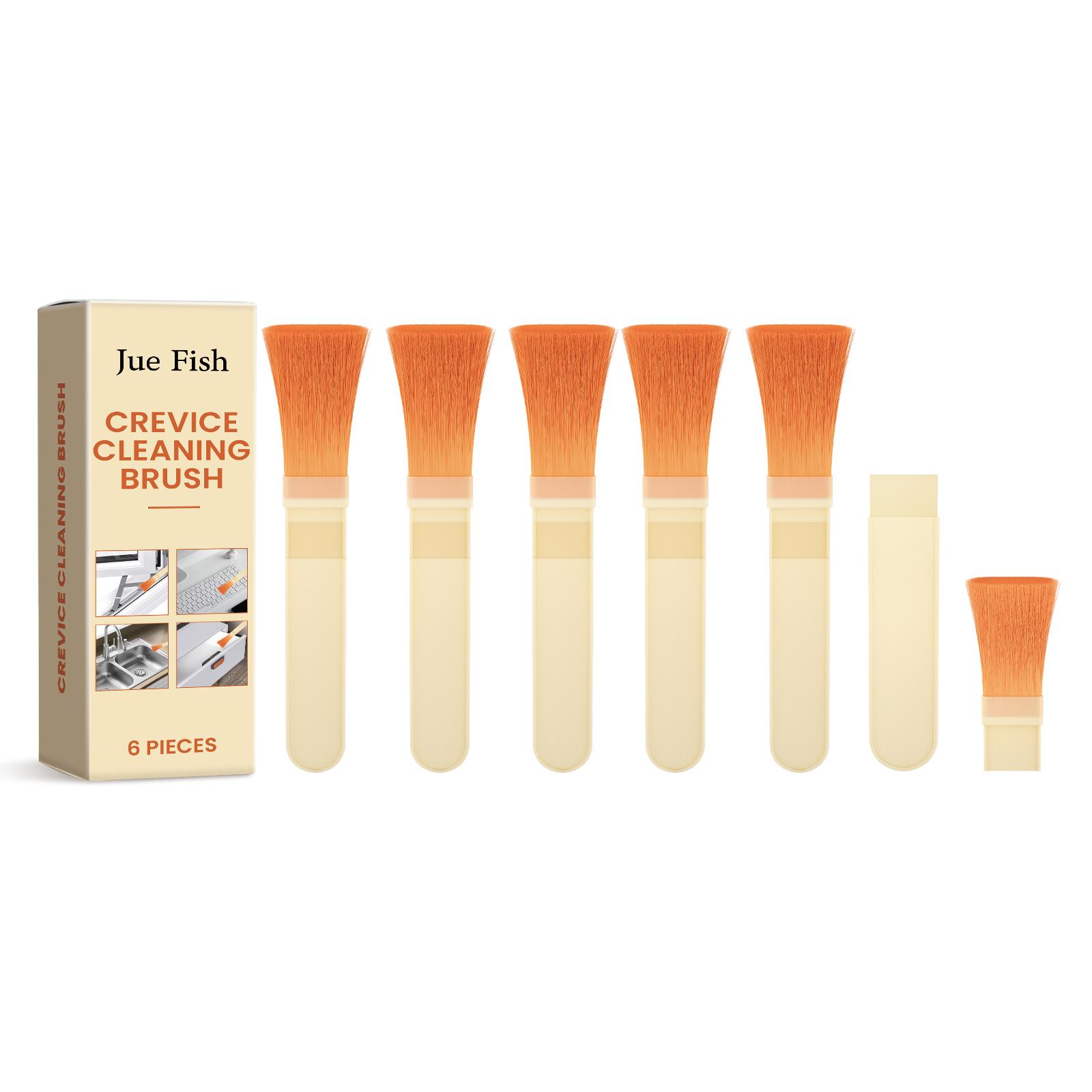 

JUE-FISH JU-C09-0084-01 6Pcs Gap Cleaning Brush Set for Crevice/Small Space PP Handle Nylon Bristles A
