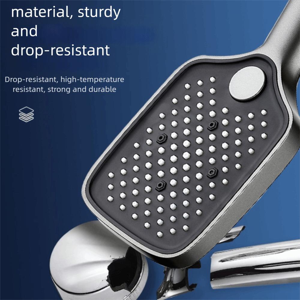 Rectangular Large Panel Pressurized Shower Head 3 Mode Rain Shower Set Barber Shop