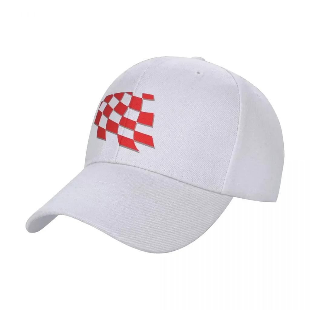 Croatia Retro Checkered Red White Home Baseball Cap Funny hats Luxury Unisex Hat New Hat Unisexs Womens