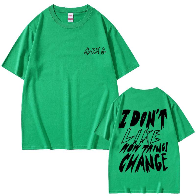 Singer Alex G Trick Change Graphic T-shirt Men Women Fashion Vintage Oversized T Shirts Male Casual Cotton Tshirt Y2k Streetwear