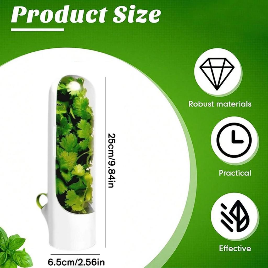 1/2Pcs Herb Saver Storage Container Fresh Herb Keeper Vanilla Vegetables Fresh Preservation Bottle For Refrigerator Kitchen Tool