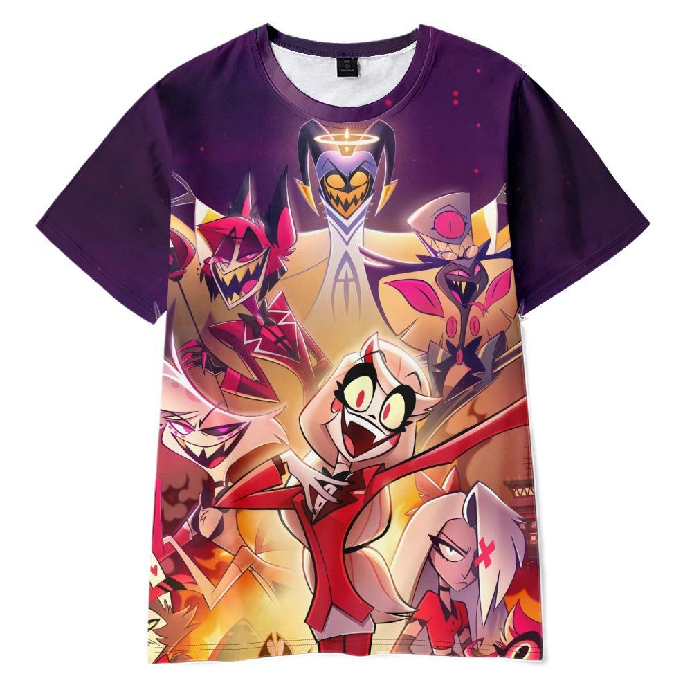 Summer Women Men's Short Sleeve Hazbin Hotel Tshirt Fitness Clothing New Men Tee Shirt Cosplay T-Shirt