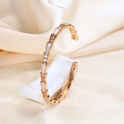 Bracelet de haute qualité en nacre blanche, Bracelet os de serpent pour anniversaire