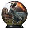 JURASSIC WORLD Puzzle 3D Ball 72 pièces - Ravensburger - Puzzle enfant 3D sans colle - Dès 6 ans