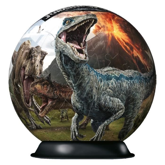 JURASSIC WORLD Puzzle 3D Ball 72 pièces - Ravensburger - Puzzle enfant 3D sans colle - Dès 6 ans