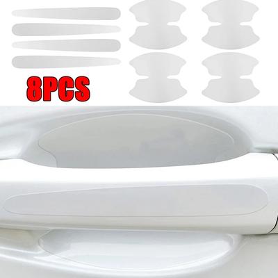 Adhesivo protector invisible para manija de puerta de automóvil, protección anticolisión, resistente a rayones, tiras adhesivas transparentes, calcomanías para automóvil