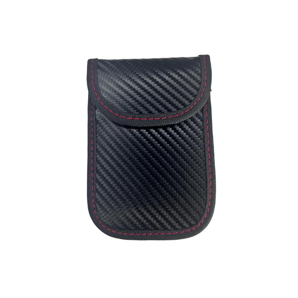 Hot Sale Carbon Fiber Car Key Pouch Anti-Theft Car RFID Signal Block Pouch чёрный