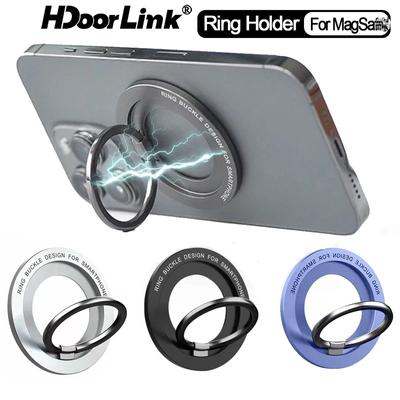 HdooLink Magnetic Cell Phone Ring Holder Compatible with iPhone 12 13 14 15 Series For MagSafe Removable Cell Phone Grip Kickstand