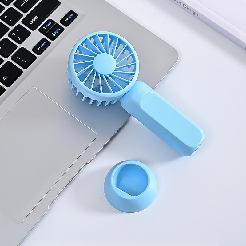 Modern Design Handheld Fan USB Rechargeable Foldable Table Fan with Base for Car RV Outdoor Household Hotel Use Portable Fan