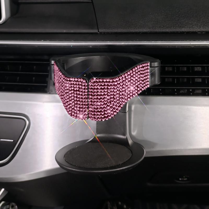 In-car Air Vent With Diamond Cup Holder Bling Rhinestone Drink Holder Auto Vent Clamp Clip for Car Water Bottle Ashtray Bracket