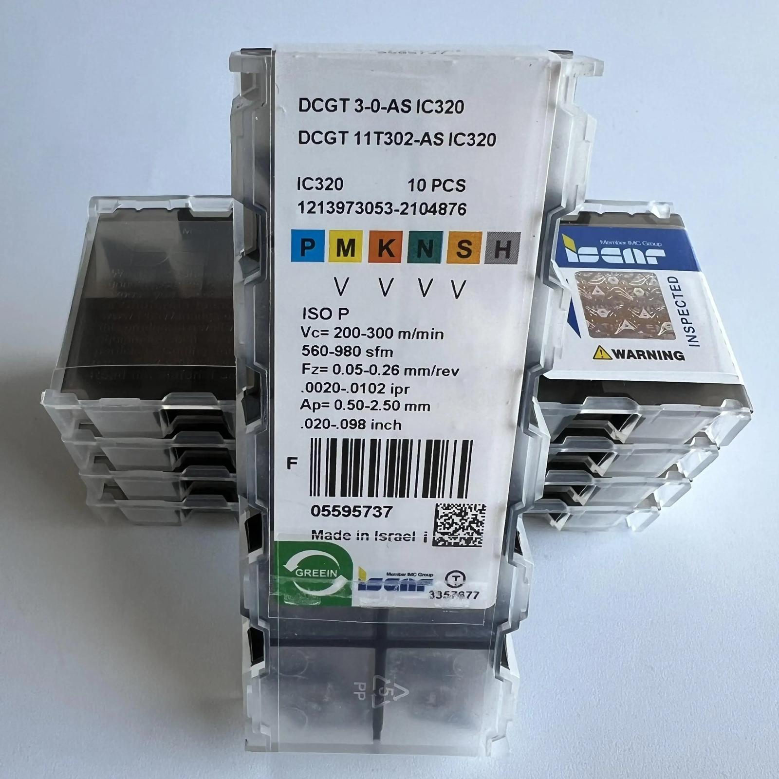 

ISCAR / DCGT11T302-AS IC320 /Industrial indexable carbide inserts 10 Pcs