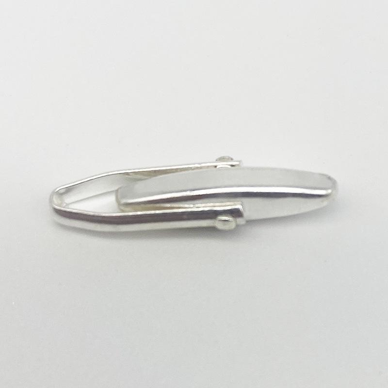 Yansheng S925 Sterling Silver Cufflink DIY French Suit Accessories Plain Silver (No Plating)