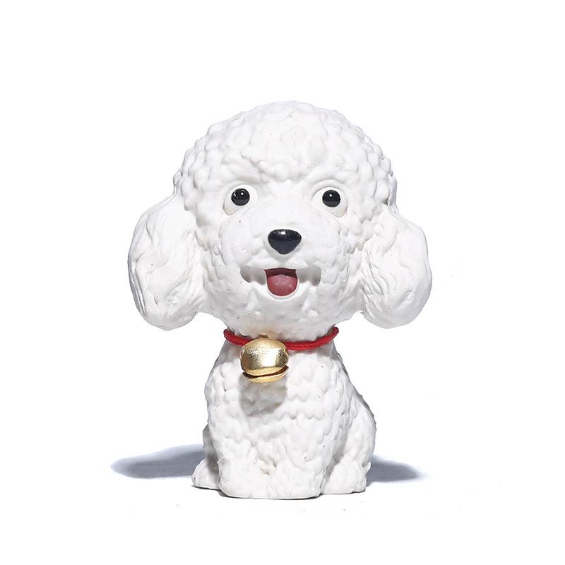 

Purple sand puppy tea pet boutique cute lucky teddy zodiac dog Wangcai tea table ornament tea set accessories белый
